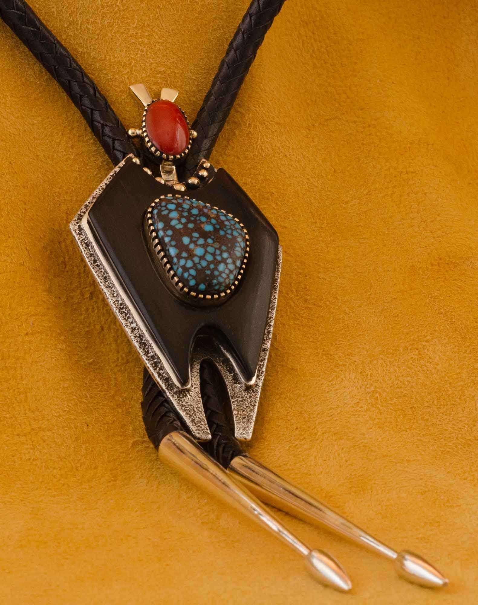 Edison Cummings Coral Bolo Tie - Warrior Spirit